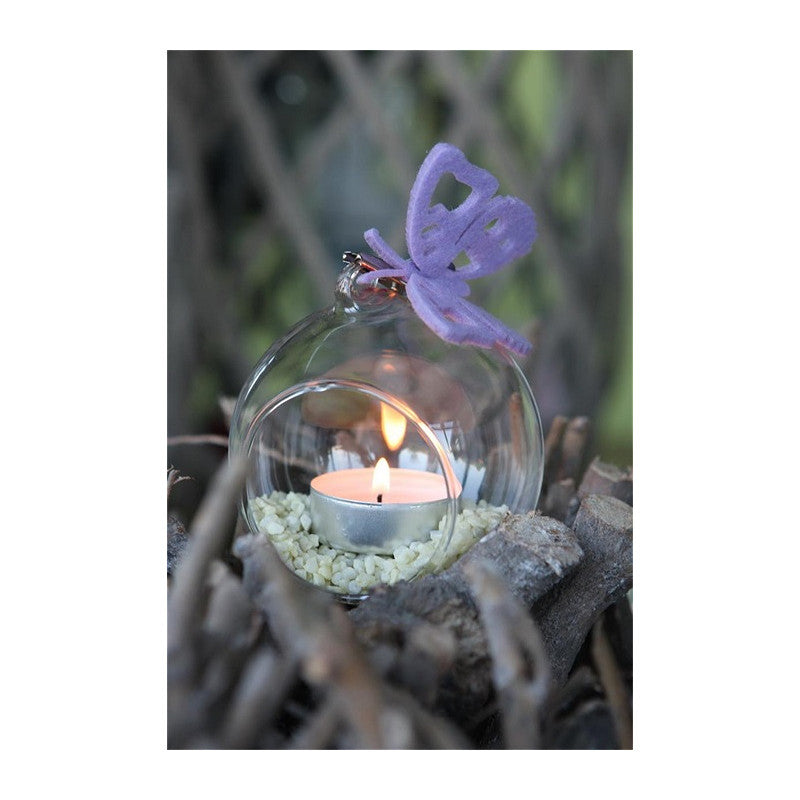 Glaskugel für Teelicht Ø 12 cm x 12,5 cm (4 Stück) [IFS-28052]