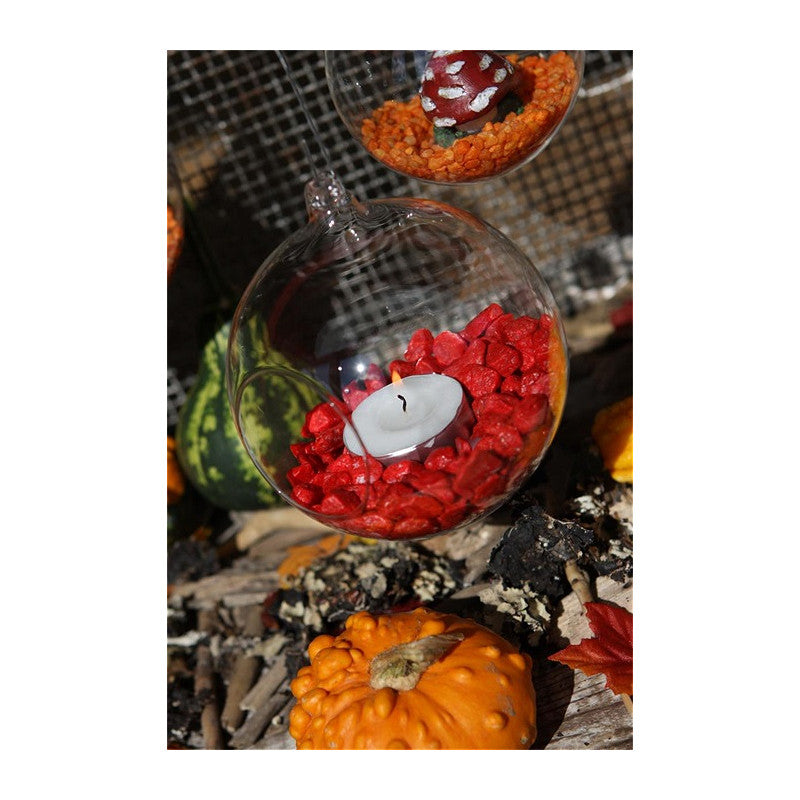 Glaskugel für Teelicht Ø 14 cm x 14,5 cm (4 Stück) [IFS-28053]