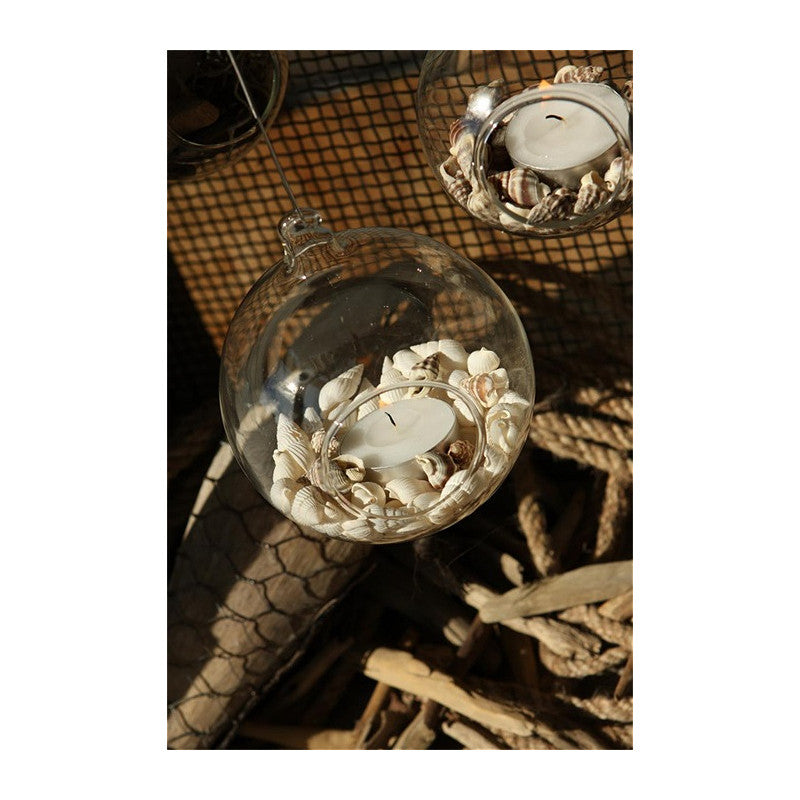 Glaskugel für Teelicht Ø 14 cm x 14,5 cm (4 Stück) [IFS-28053]