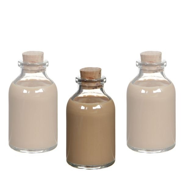Glasflasche Mini mit Kork 20ml - 6x3cm (105 Stück) [IFS-28075]