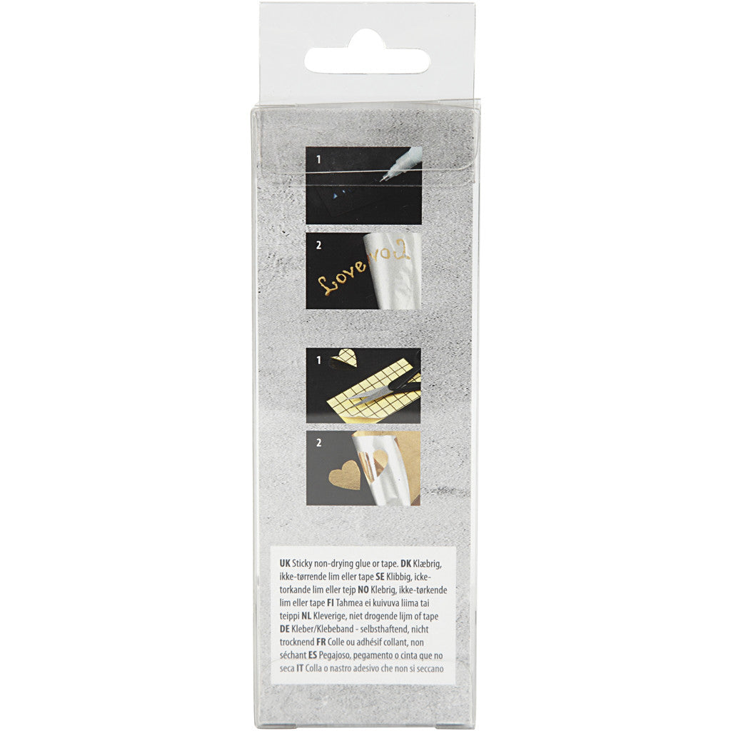 Dekofolie, B 15,5 cm, Dicke 0,02 mm, Silber, 50 cm/ 1 Rolle [HOB-283560]