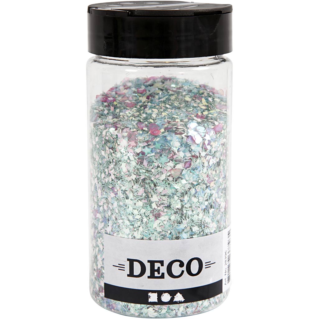 Pailetten-/Glitter - Sortiment, Pastellfarben, 170 g/ 1 Dose [HOB-28396]