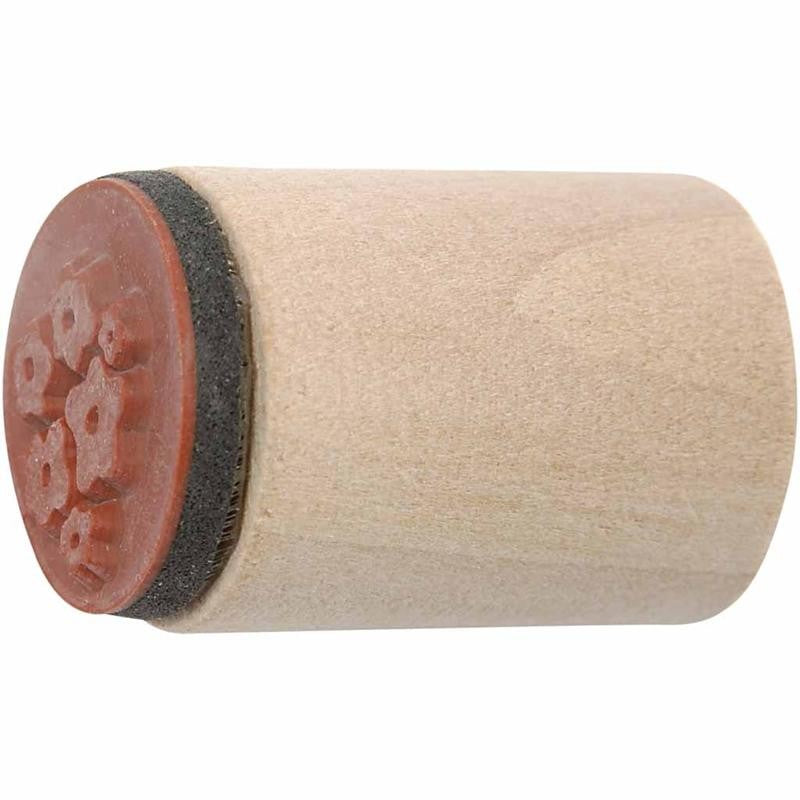 Tampon Timbres Deco Art, Fleurs et feuilles, H : 26 mm, d 20 mm, 15 pièces/ 1 Pq. [HOB-28578]