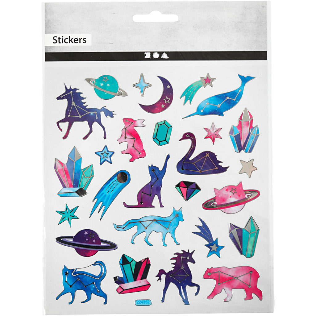 Sticker, Sternzeichen-Tiere, Blatt 15x16,5 cm, 1 Bl. [HOB-29044]