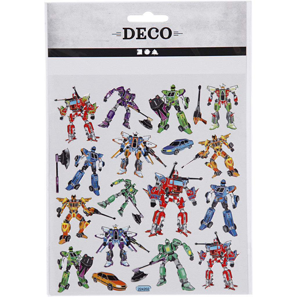 Adesivi, transformers, foglio 15x16,5 cm, ca. 19 pz, 1 fgl. [HOB-29178]