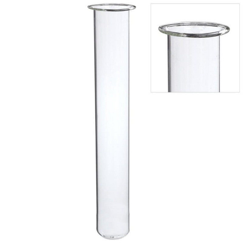Glas-Reagenzgläser Ø 3 cm, H. 28 cm, mit Ring Ø 4 cm (6 Stück) [IFS-29206]