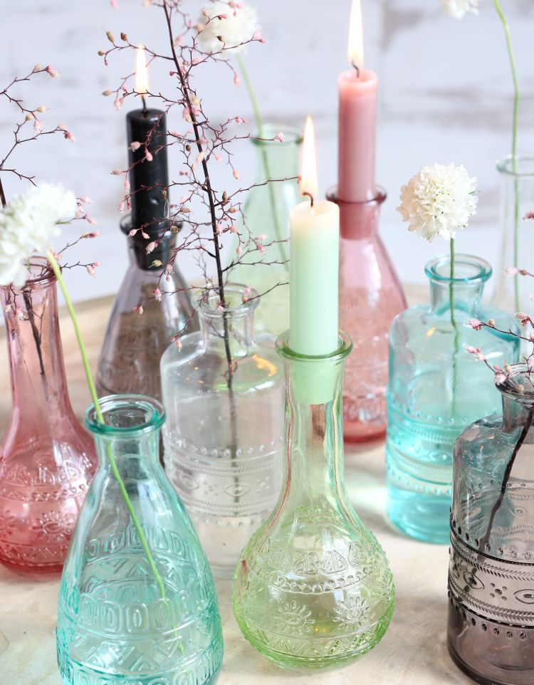 Blumenvasen Rom Ø7.5cm | H: 16cm Grau (12 Stück) [IFS-29736]