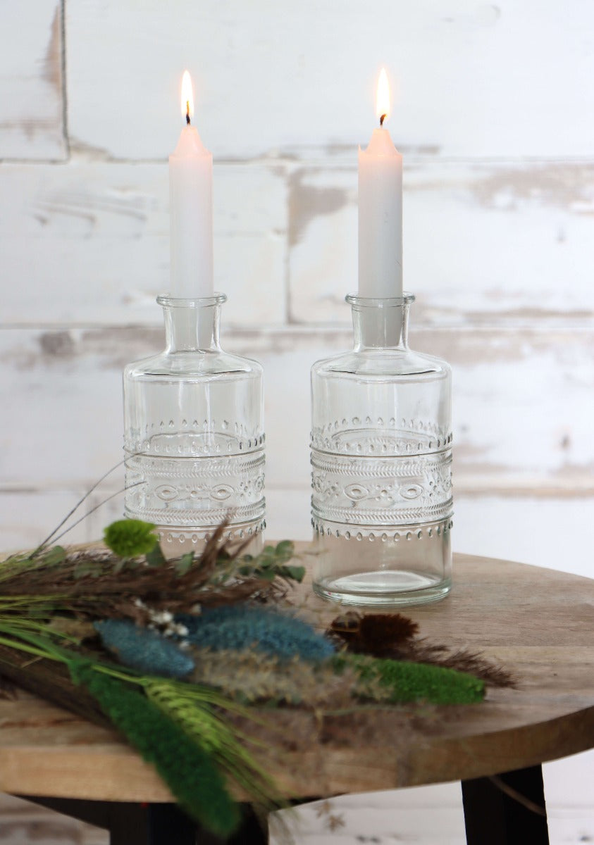 Vase à fleurs Porto Ø7.5cm et 14.5cm de haut Transparent (12 pièces.) [IFS-29740]