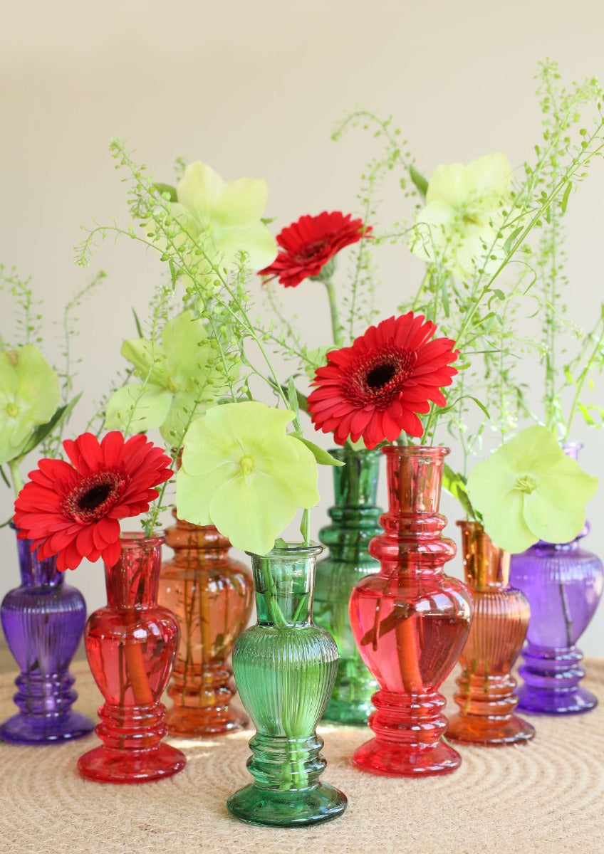 Vase Venedig Dunkelgrün H: 11,3 x Ø5 cm (12 Stück) [IFS-29888]