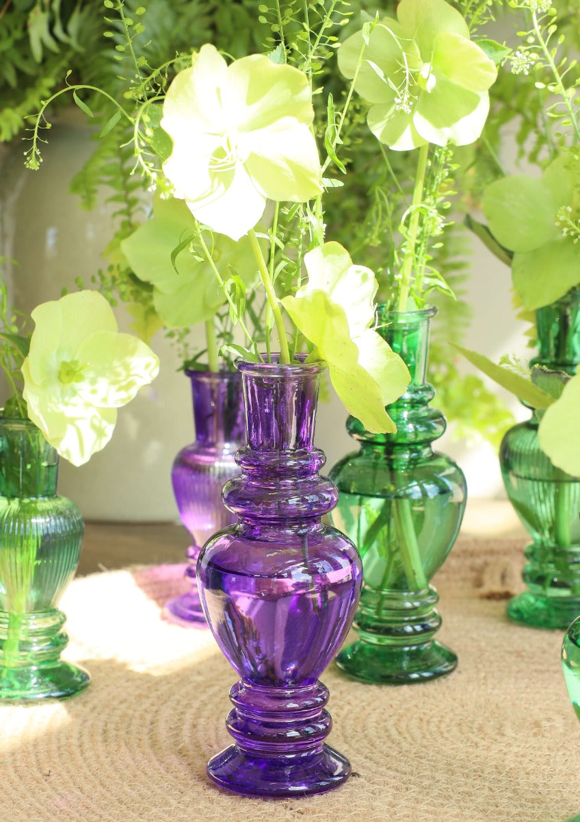 Vase Venedig Dunkelgrün H: 11,3 x Ø5 cm (12 Stück) [IFS-29888]