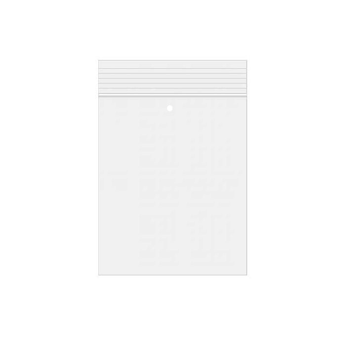 Sachet zip transparent en PE-BD avec trou d'aération 18x23cm 50 microns (100 pièces) [2PE79V]