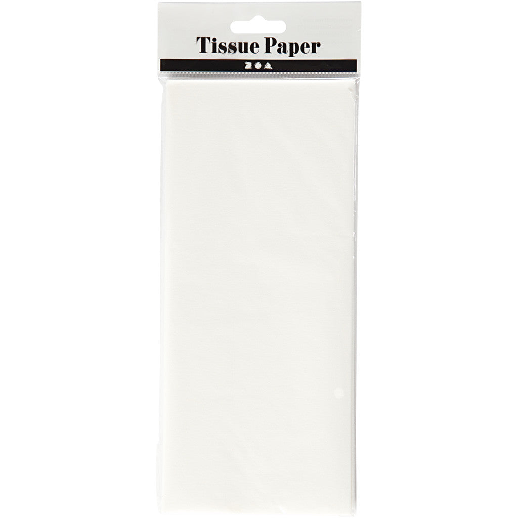 Seidenpapier, Blatt 50x70 cm, 17 g, Weiß, 10 Bl./ 1 Pck [HOB-200881]