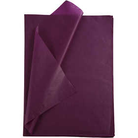 Papier de Soie, feuille 50x70 cm, 14 gr, bordeaux, 10 flles/ 1 Pq. [HOB-200884]