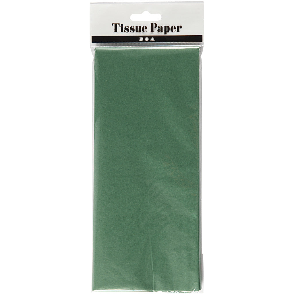 Papier de Soie, feuille 50x70 cm, 17 gr, vert, 10 flles/ 1 Pq. [HOB-200885]