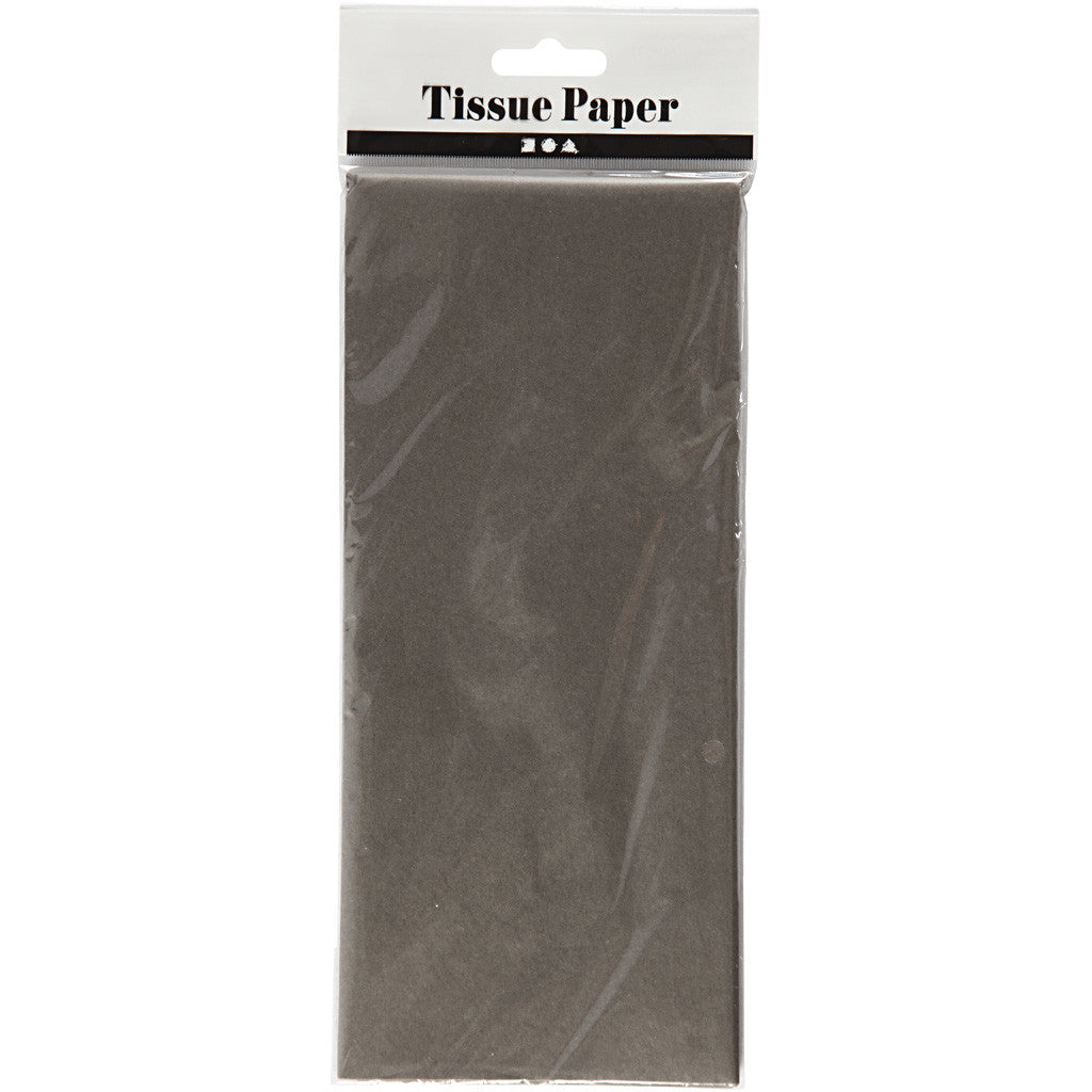 Seidenpapier, Blatt 50x70 cm, 14 g, Dunkelgrau, 10 Bl./ 1 Pck [HOB-200888]