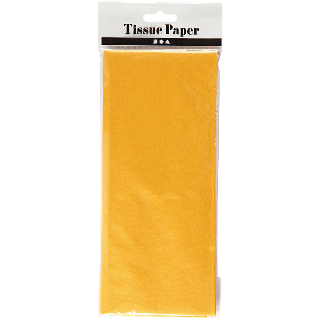 Seidenpapier, 50x70 cm, 17 g, Gelb, 10Bl./ 1 Pck [HOB-200900]
