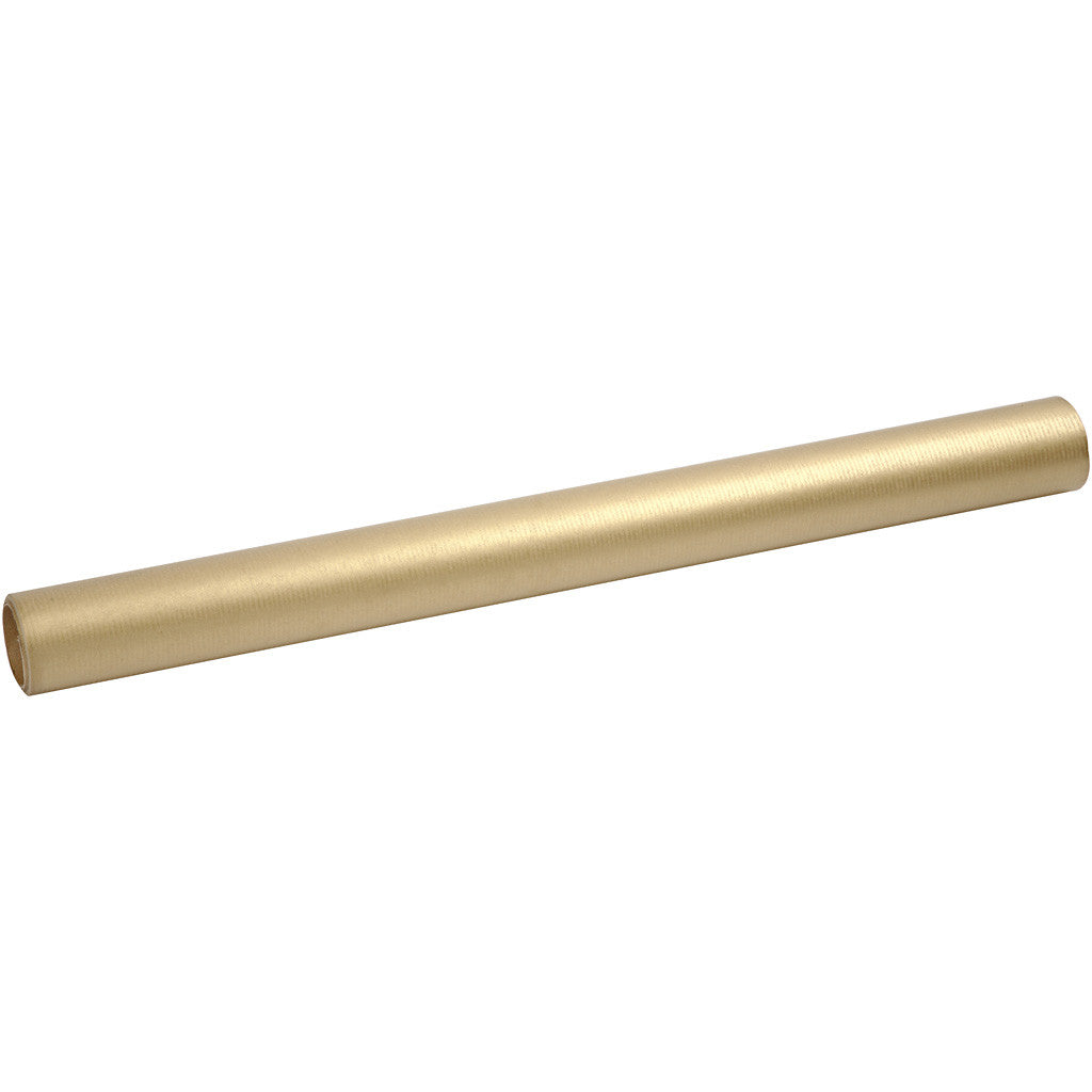 Geschenkpapier , B 50 cm, 60 g, Gold, 5 m/ 1 Rolle [HOB-20266]
