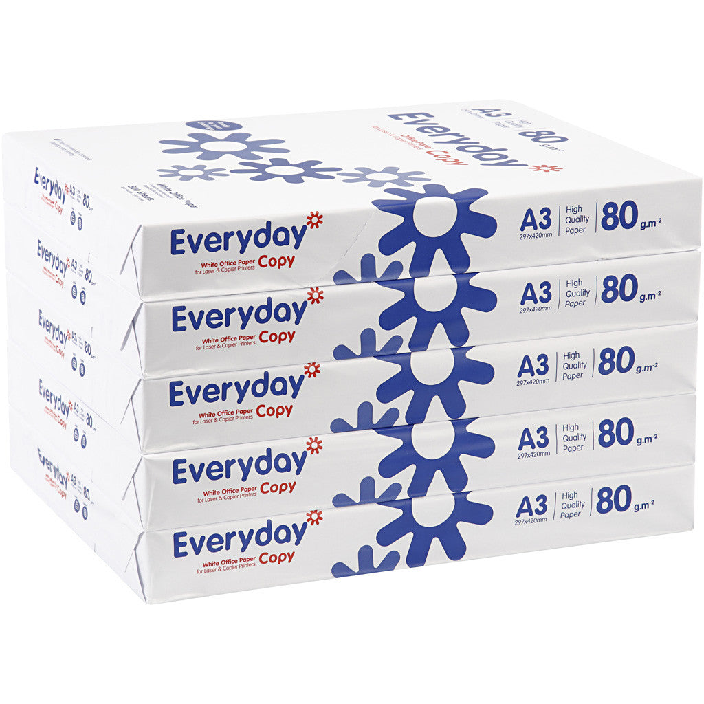 Carta da Disegno, A3, foglio 297x420 mm, 80 g, bianco, 5x500 fgl./ 1 conf. [HOB-20422]