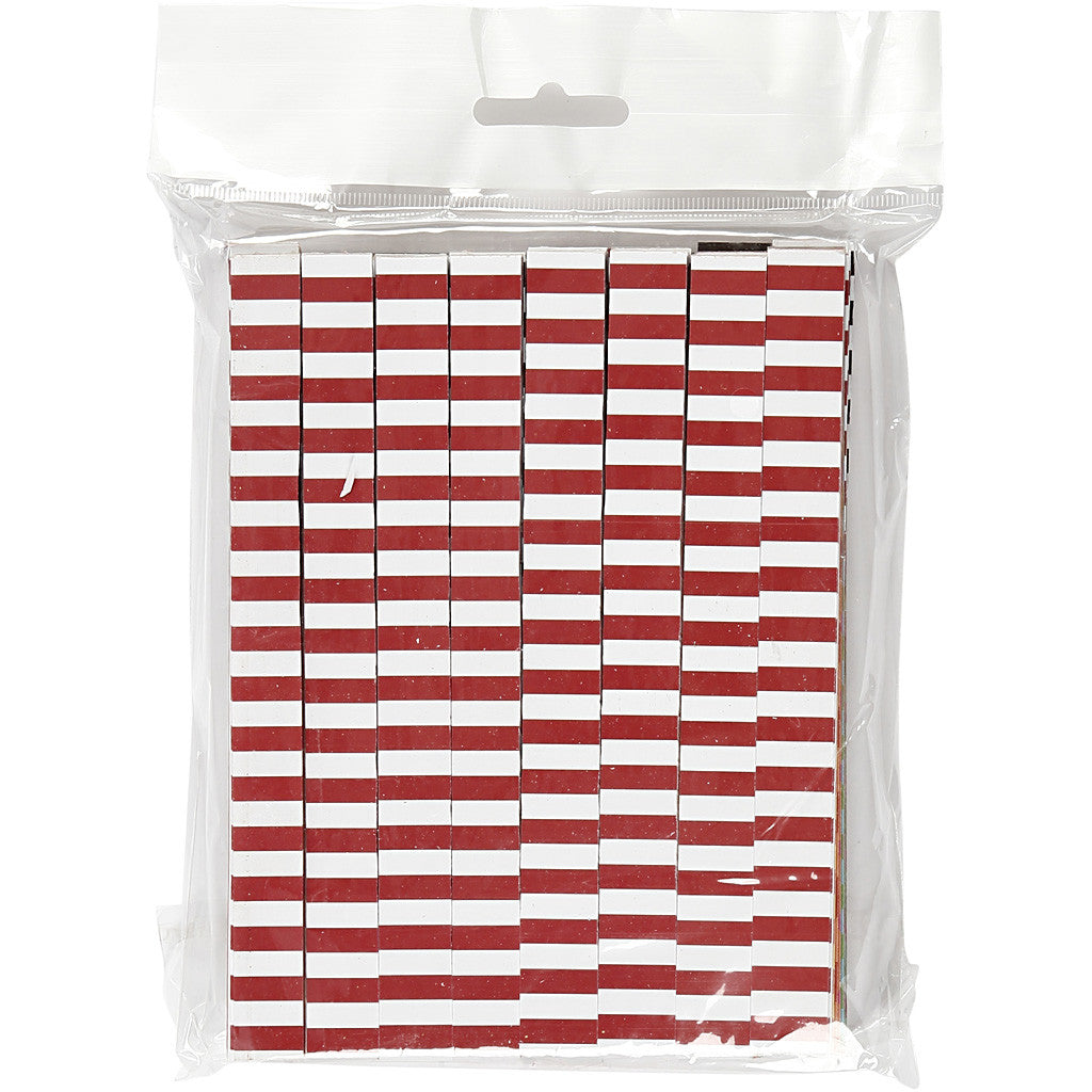 Papierketten, mit Muster, L 16 cm, B 15 mm, 2400 Stk/ 1 Pck [HOB-20783]