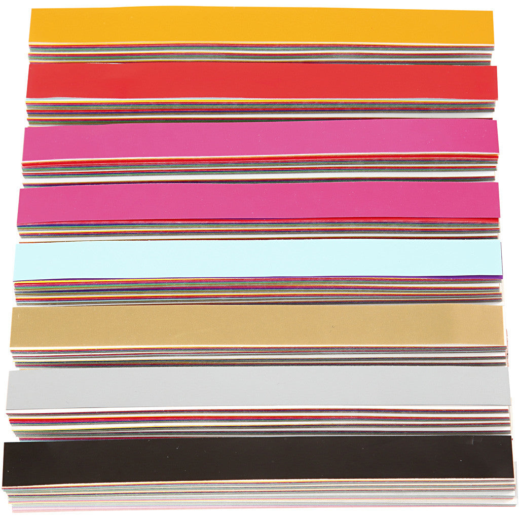 Papierketten, L 16 cm, B 15 mm, Sortierte Farben, 2400 Stk/ 1 Pck [HOB-20785]