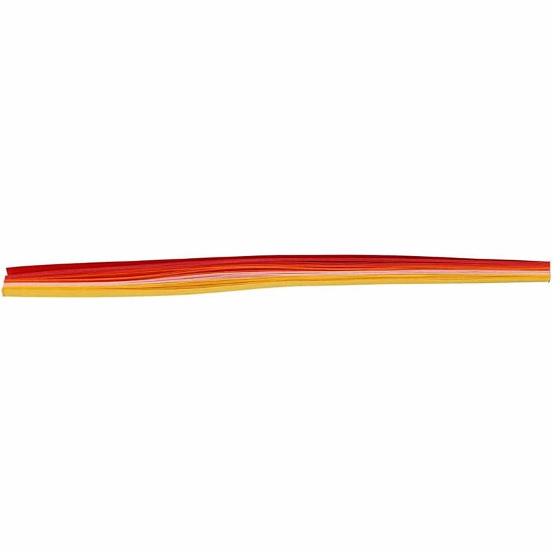 Bandes pour quilling, L : 78 cm, L : 5 mm, 120 gr, orange, rose, rouge, jaune, 100 pièces/ 1 Pq. [HOB-20795]
