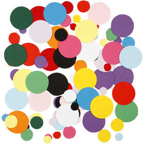 Mosaïques en Papier Cartonné, rond, d 10+15+20 mm, 180 gr/ 1 Pq. [HOB-21009]