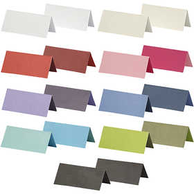 Tischkarten, Größe 9x4 cm, Inhalt kann variieren , 250 g, Sortierte Farben, 30 Pck/ 1 Pck [HOB-220999]