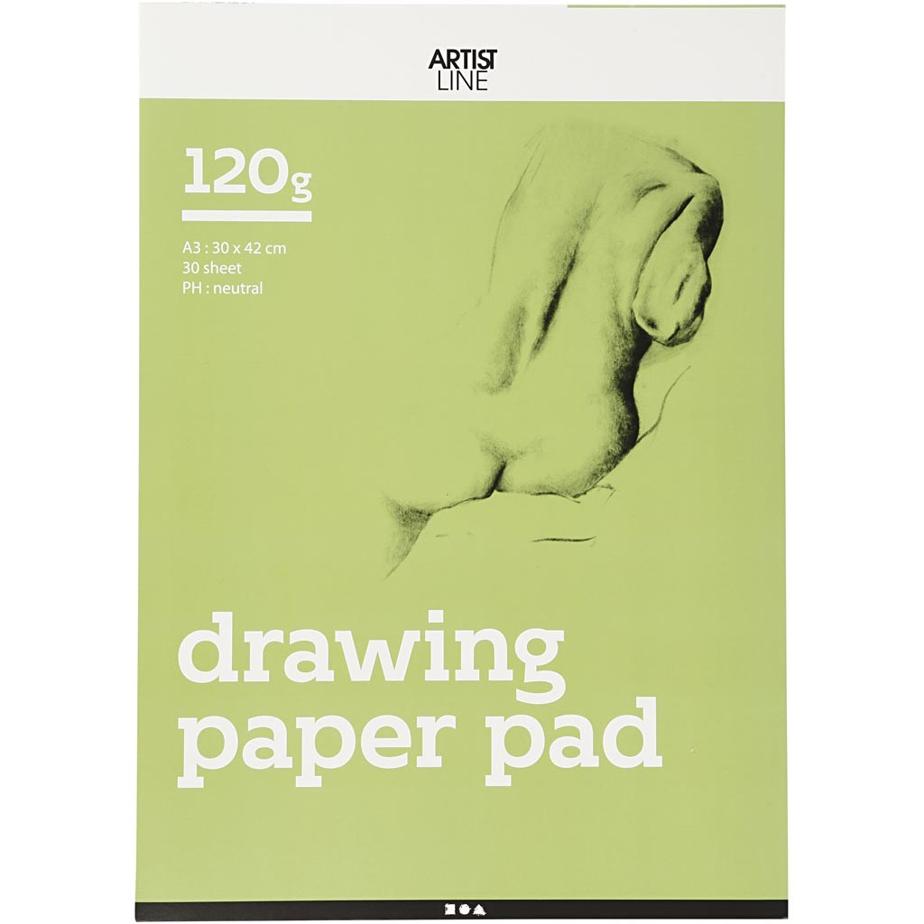 Blocco da disegno, A3, foglio 297x420 mm, 120 g, bianco, 30 fgl./ 1 conf. [HOB-22103]