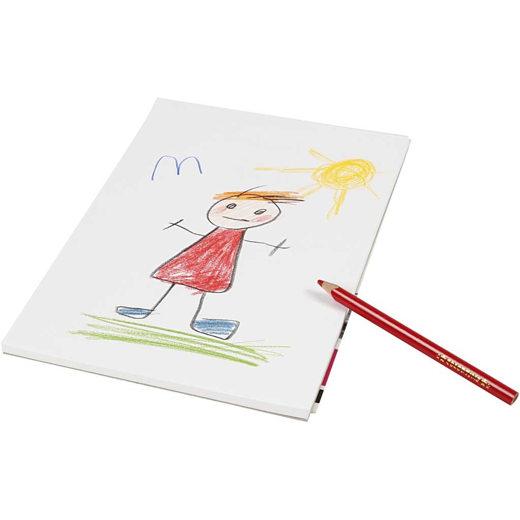 Zeichenblock, A4, Blatt 210x297 mm, 120 g, Weiß, 50 Bl./ 1 Stk [HOB-22120]