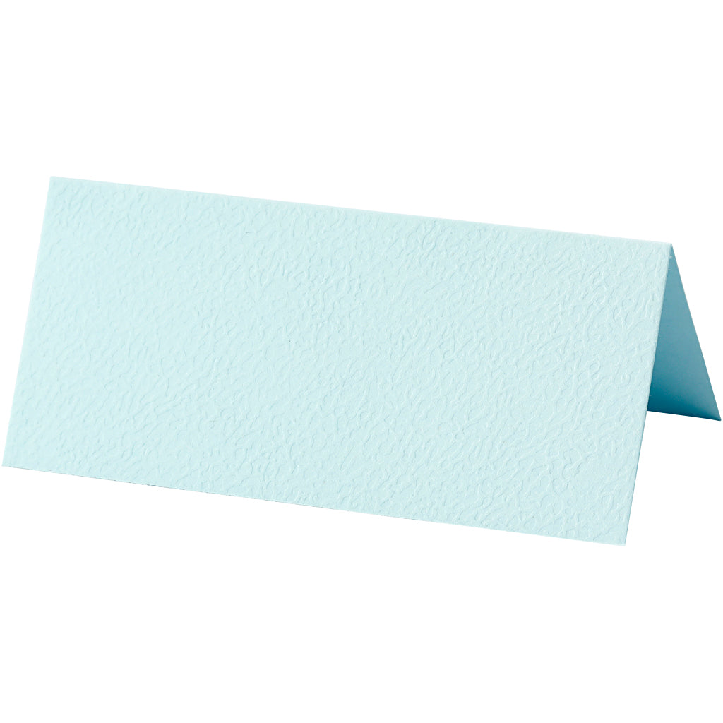 Marque-places, dim. 9x4 cm, 220 gr, bleu clair, 20 pièces/ 1 Pq. [HOB-228718]