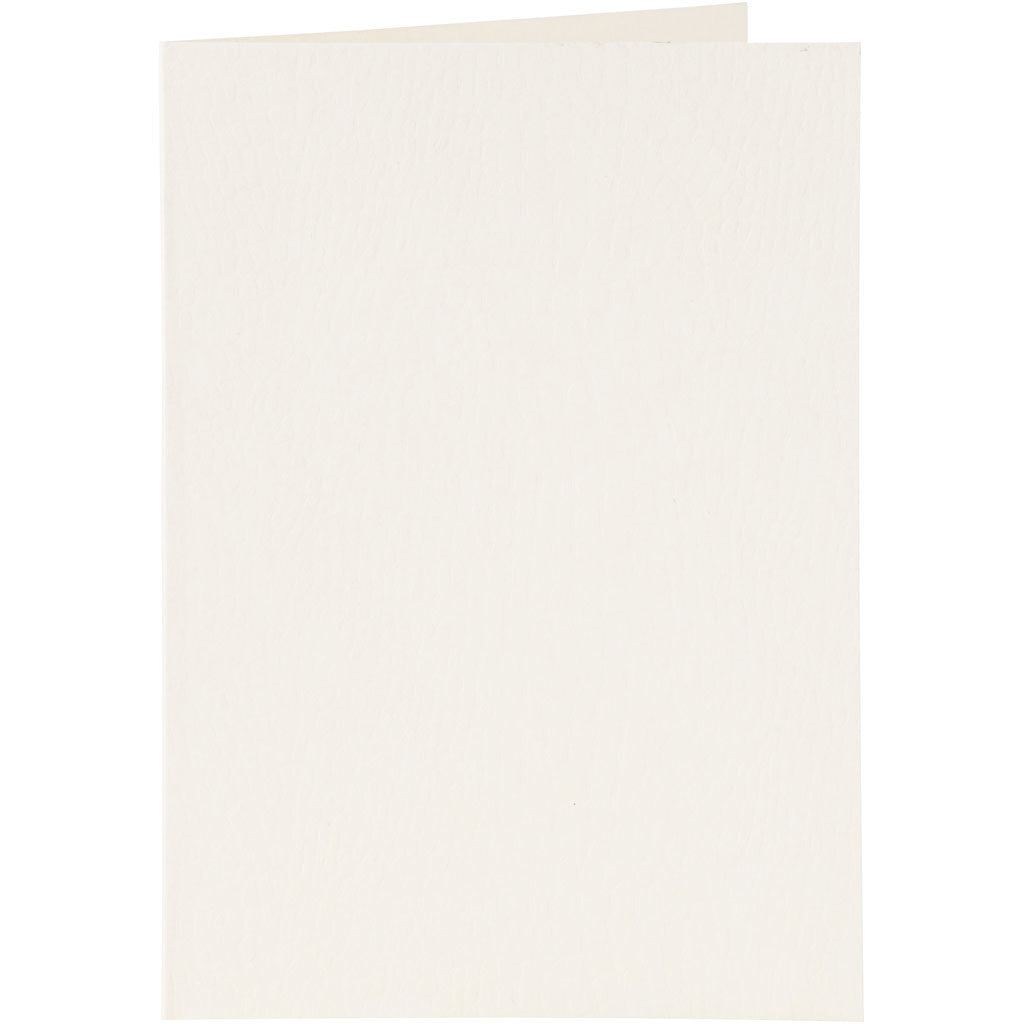 Cartes et enveloppes, dimension carte 10,5x15 cm, dimension enveloppes 11,5x16,5 cm, 110+230 gr, blanc cassé, 6 set/ 1 Pq. [HOB-23011]