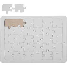 Puzzle a mosaico, misura 15x21 cm, bianco, 1 pz [HOB-233480]