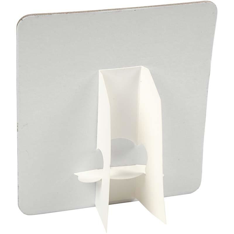 Plaque à décorer, dim. 17x19 cm, ép. 2 mm, blanc, 5 pièces/ 1 Pq. [HOB-23349]