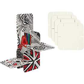 Pezzi per costruire, misura 9,3x9,3 cm, spess. 1,2 mm, bianco, 200 pz/ 1 conf. [HOB-23359]