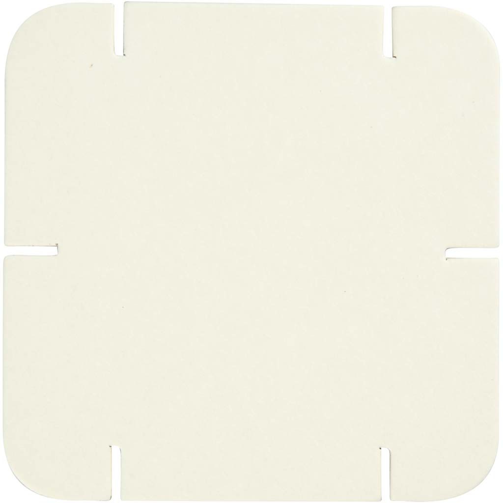 Pezzi per costruire, misura 9,3x9,3 cm, spess. 1,2 mm, bianco, 200 pz/ 1 conf. [HOB-23359]