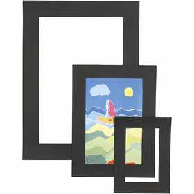 Cornici per foto, spess. 0,4 mm, 270 g, nero, 75 pz/ 1 conf. [HOB-23602]