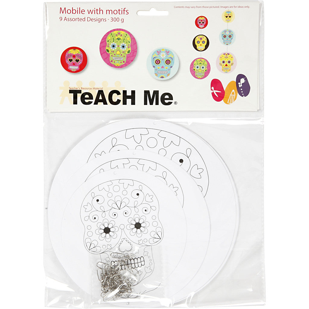 Decorazioni mobili con motivi, diam 12+15+18 cm, 300 g, bianco, 3 set/ 1 conf. [HOB-236290]