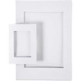 Cartes passe-partout, dim. A4+A6, 230 gr, blanc, 2x60 pièces/ 1 Pq. [HOB-23630]