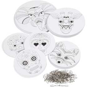 Decorazioni mobili con motivi, diam 12+15+18 cm, 300 g, bianco, 20 set/ 1 conf. [HOB-23634]