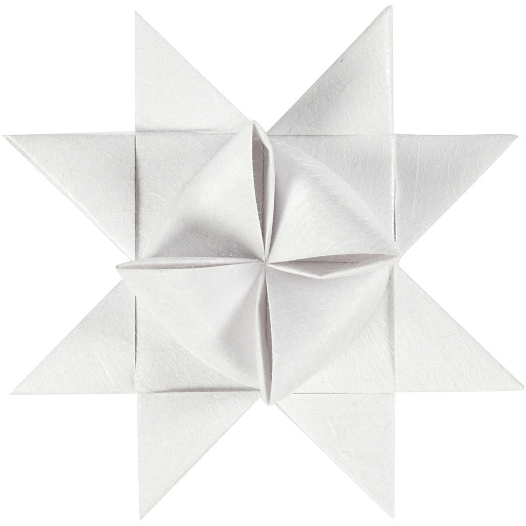 Strisce di carta per stelle , L: 44+78 cm, diam 6,5+11,5 cm, L: 15+25 mm, bianco, 32 strisce/ 1 conf. [HOB-24395]