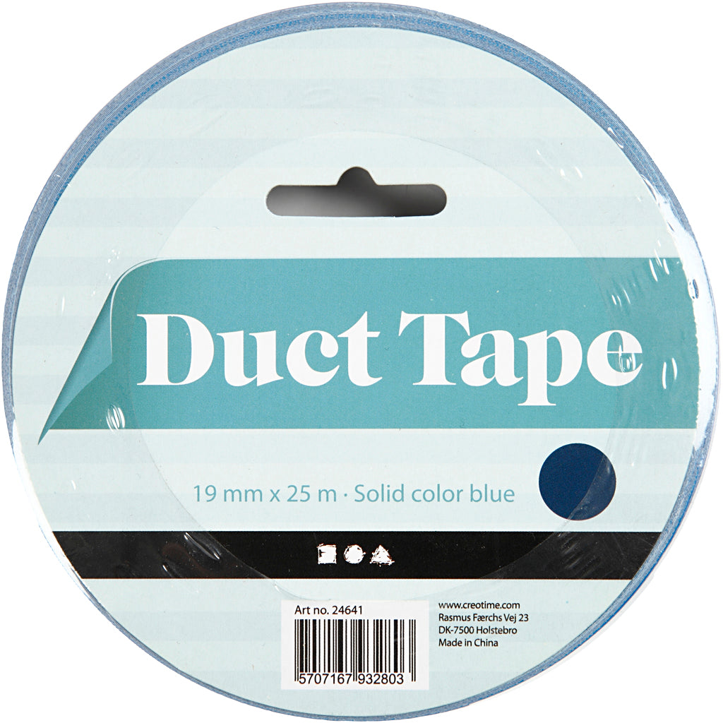 Duct tape, L : 19 mm, bleu, 25 m/ 1 rouleau [HOB-24641]
