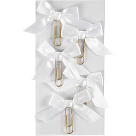 Metallklammern, Größe 40x70 mm, Weiß, 5 Stk/ 1 Pck [HOB-247111]