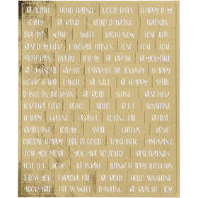 Autocollants, feuille 10x11,5 cm, or, 4 pièces/ 1 Pq. [HOB-24791]