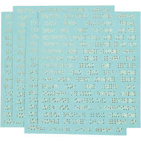 Autocollants, feuille 10x11,5 cm, turquoise, 4 pièces/ 1 Pq. [HOB-24792]