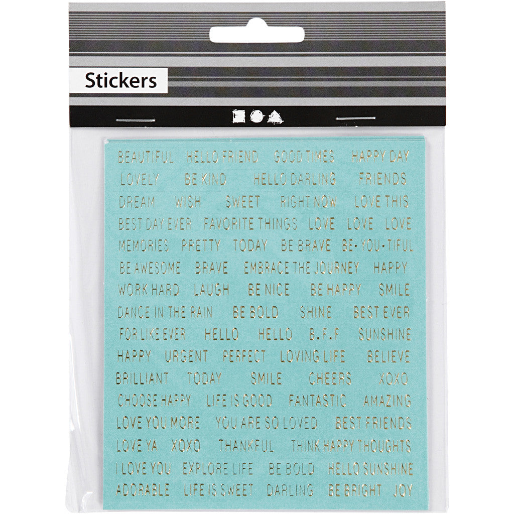 Autocollants, feuille 10x11,5 cm, turquoise, 4 pièces/ 1 Pq. [HOB-24792]