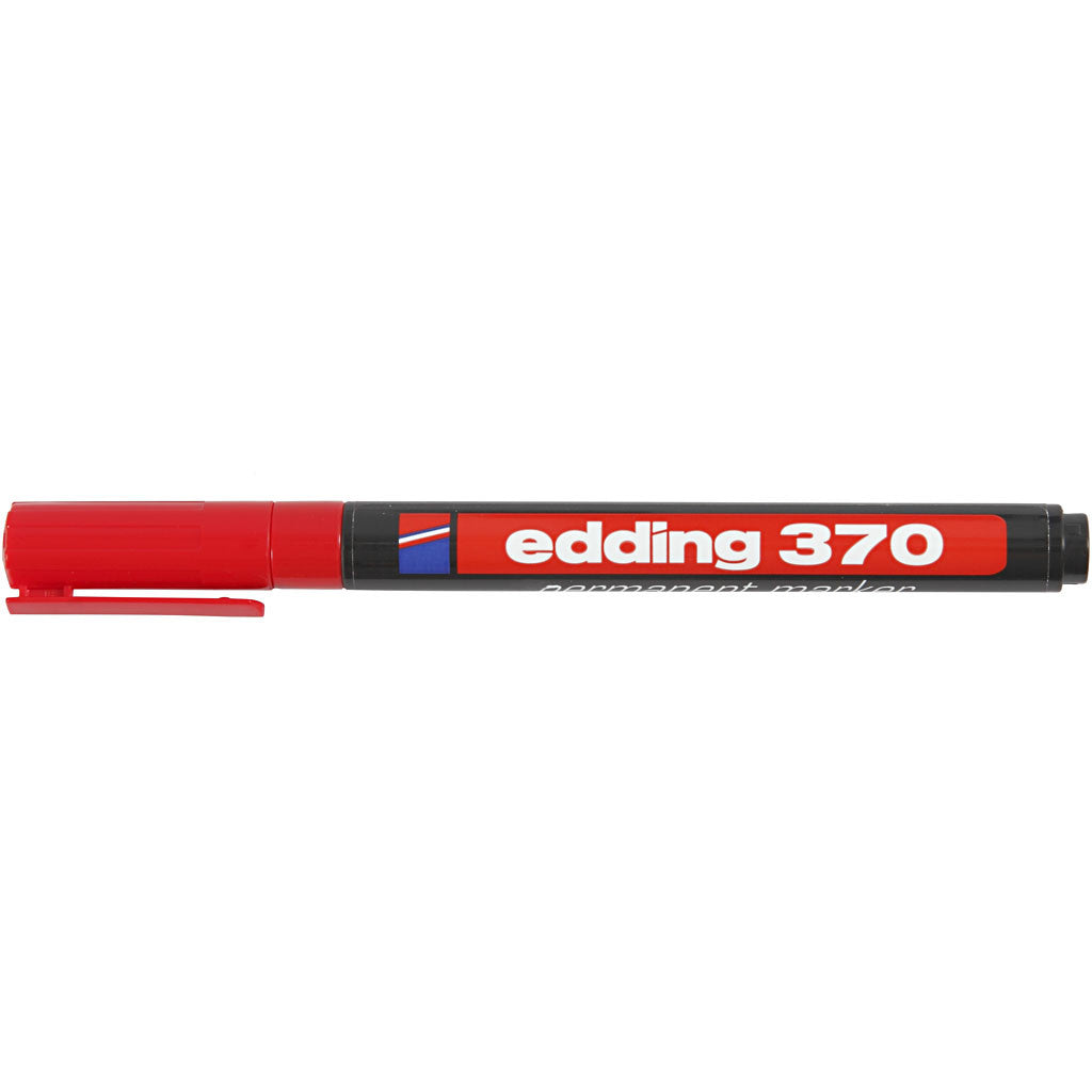 Feutre Edding 370, trait 1 mm, rouge, 1 pièce [HOB-25006]