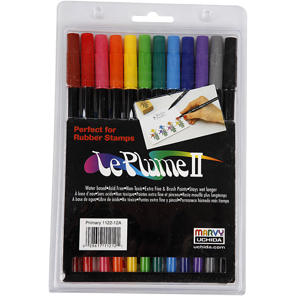 Penne La Plume II, colori forti, 12 pz/ 1 conf. [HOB-25082]