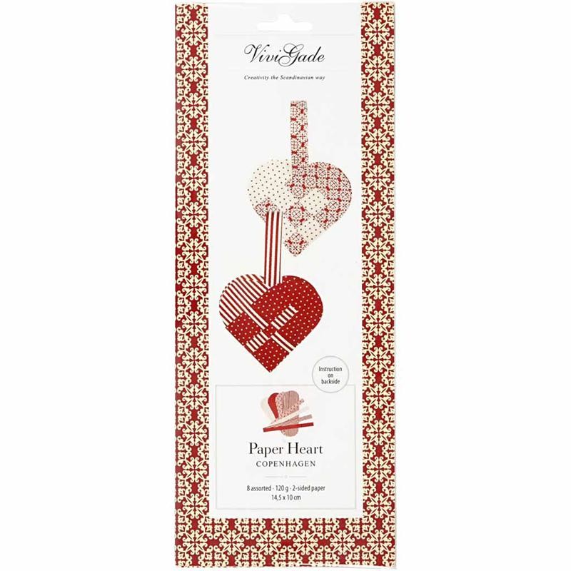 Cuori intrecciati, misura 14,5x10 cm, 120 g, colori asst., 8 set/ 1 conf. [HOB-25152]