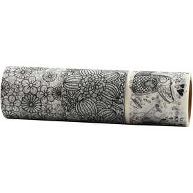 Ruban adhésif Washi Tape, L : 50 mm, 3x5 m/ 1 Pq. [HOB-25217]