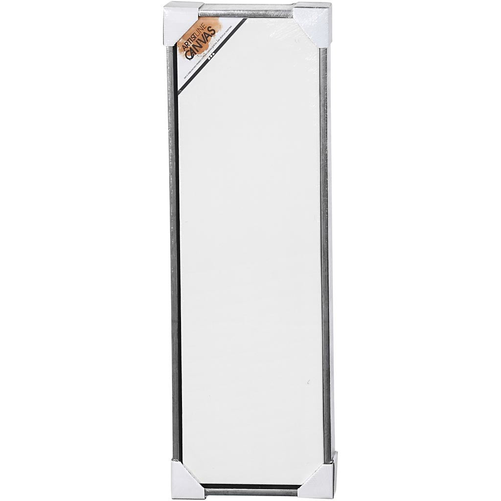 Leinwand mit Holzrahmen, Größe 30x90 cm, 360 g, Antiksilber, Weiß, 1 Stk [HOB-25761]
